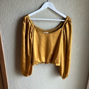 12 Rue Collette golden satin top